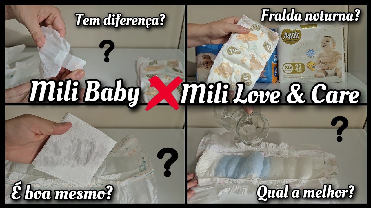 Comparando as fraldas da Mili | Fralda Mili Baby ou Fralda Mili Supreme Care | Resenha de fraldas