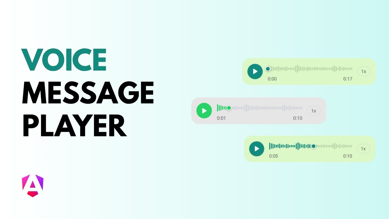 Voice Message Player for Chat Apps | WhatsApp Style | Angular Voice Message Player