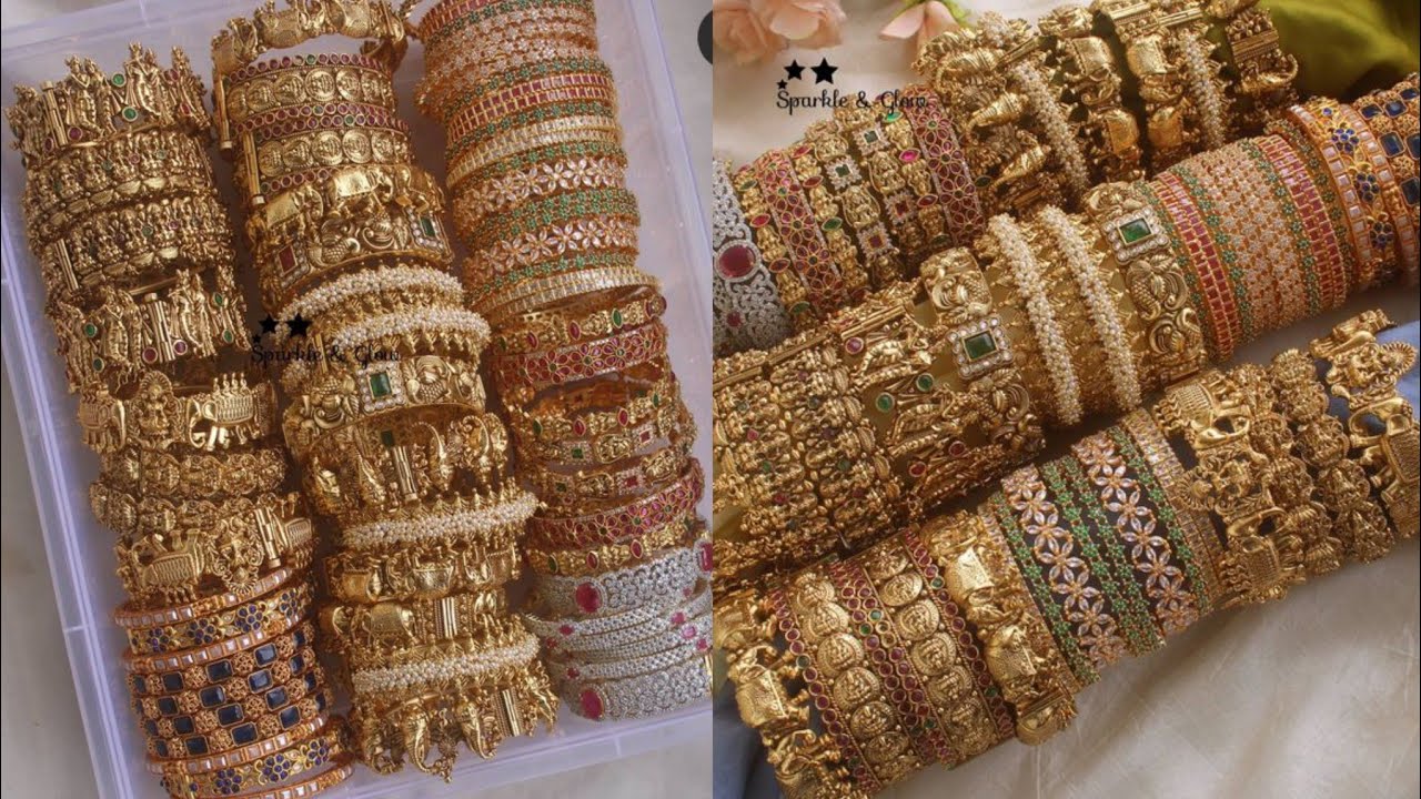 2024 trending new bangles designs | 1 gram gold daily wear and party wear nakshi bangles collection