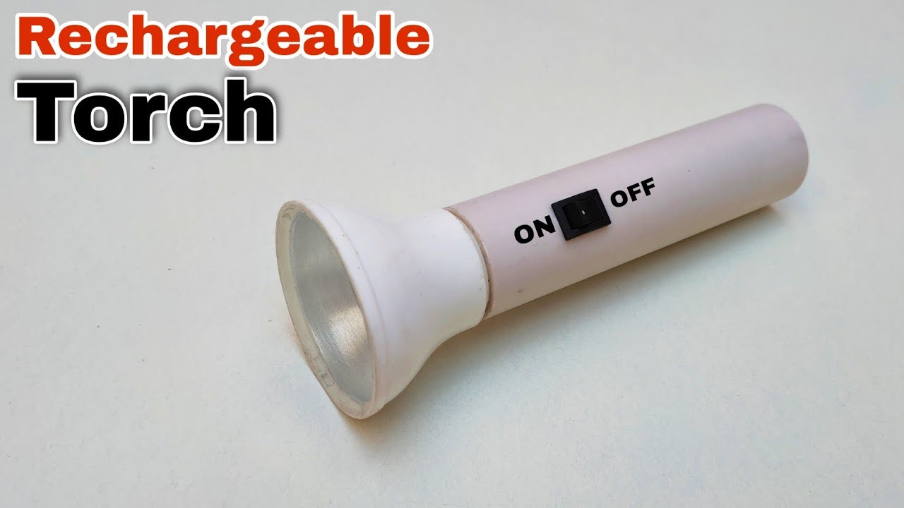 How To Make Rechargeable Torch From Old Led Bulb | Super Bright Rechargeable Torch