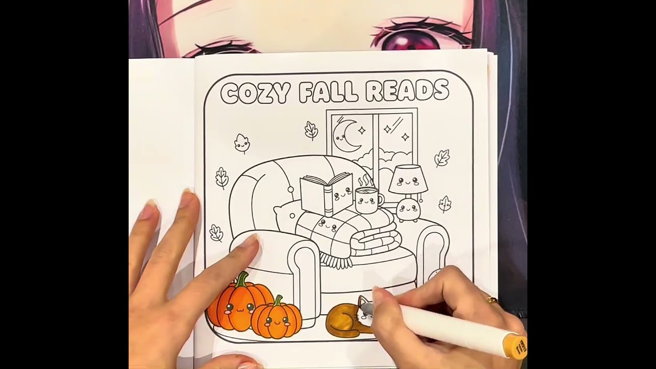Snuggled up with a book 📖 ✨ Coloring