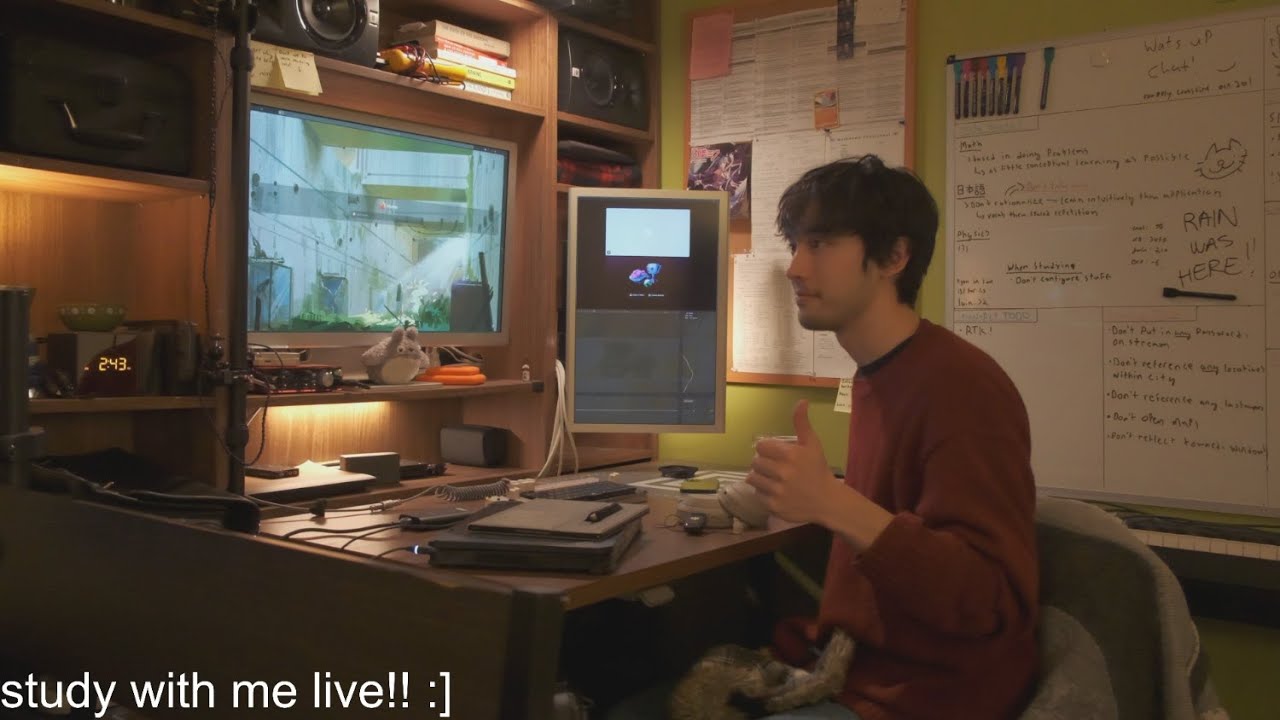| study with me live! | chill late stream w the homie |
