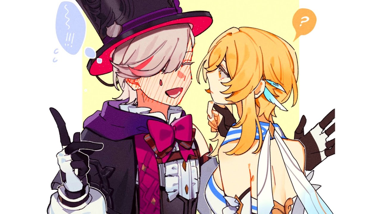 Lyney and Lumine get a little too close! 😳😳❤️