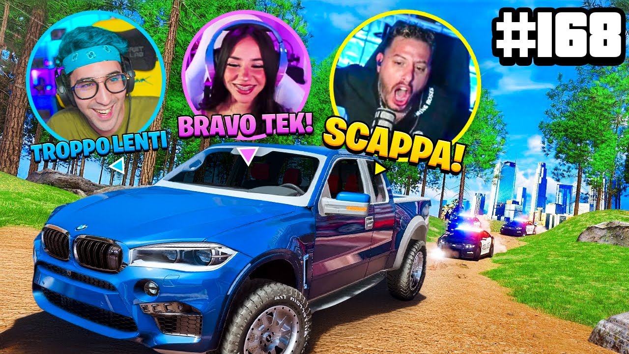 SCAPPO per 30 MINUTI dalla POLIZIA su GTA5 RP (TEKTEK EP.168)