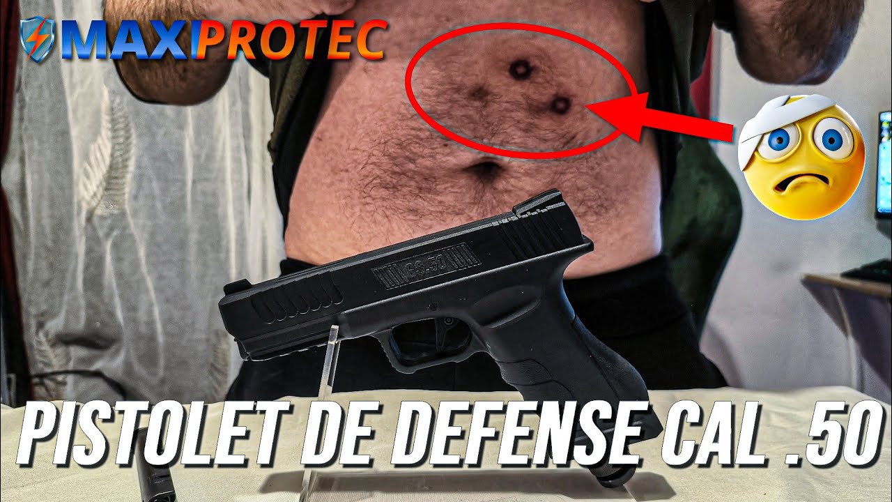 Je me fais tirer dessus avec le Pistolet de d&eacute;fense Gunsmith GS50 ! &ccedil;a pique fort !