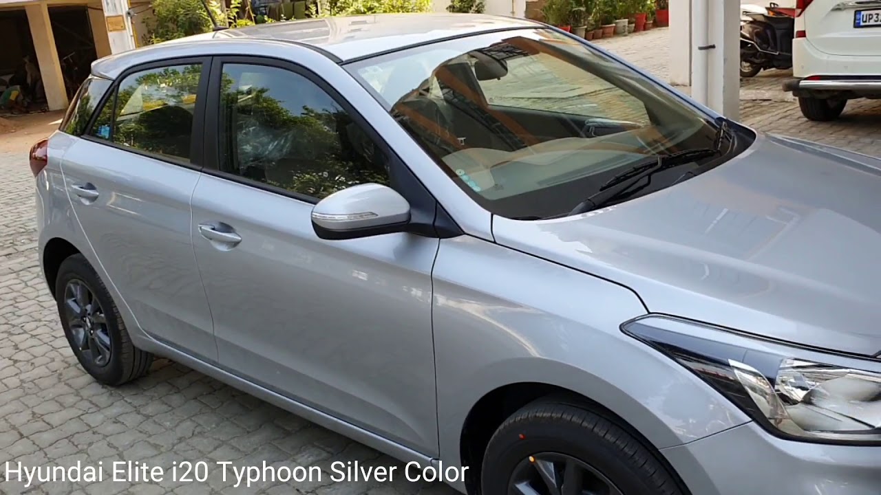 Hyundai Elite i20 Typhoon Silver Color