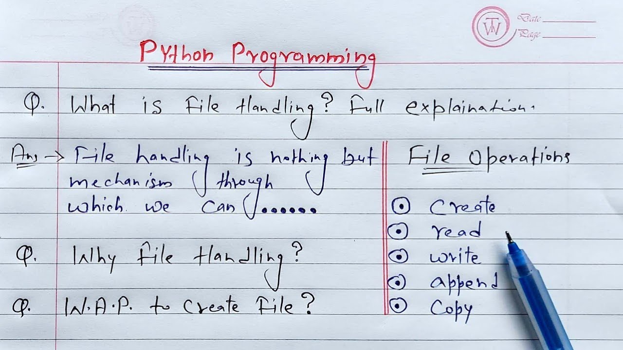 Python File Handling | Learn Coding