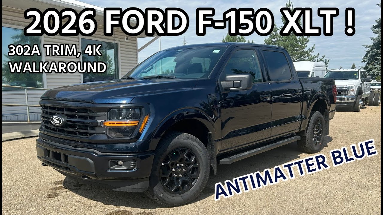 2026 FORD F-150 XLT 302a TRIM IN ANTIMATTER BLUE! 4K VIDEO WALKAROUND!