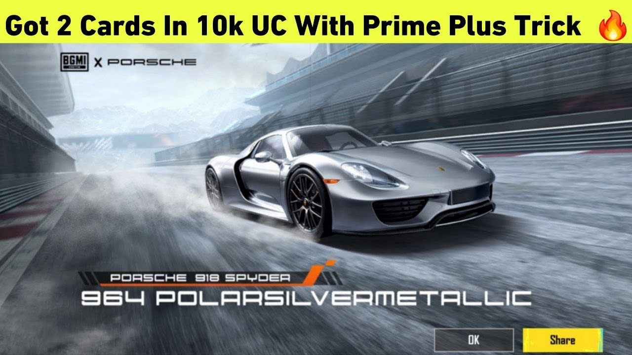 😍2 Cards In 10k UC With Prime Plus Tricks | Porsche Speed Drift Crate Opening BGMI