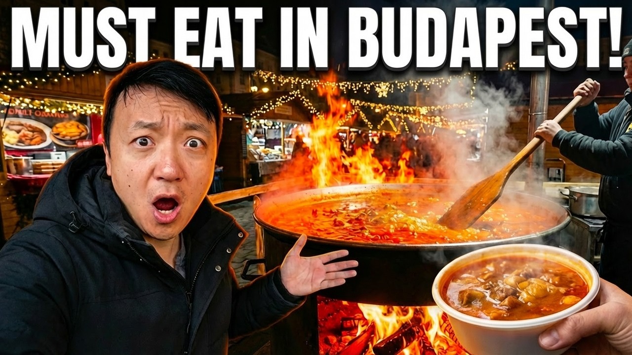 Eating at the LARGEST CHRISTMAS MARKET in Budapest | ULTIMATE Traditional FOOD TOUR in Hungary!