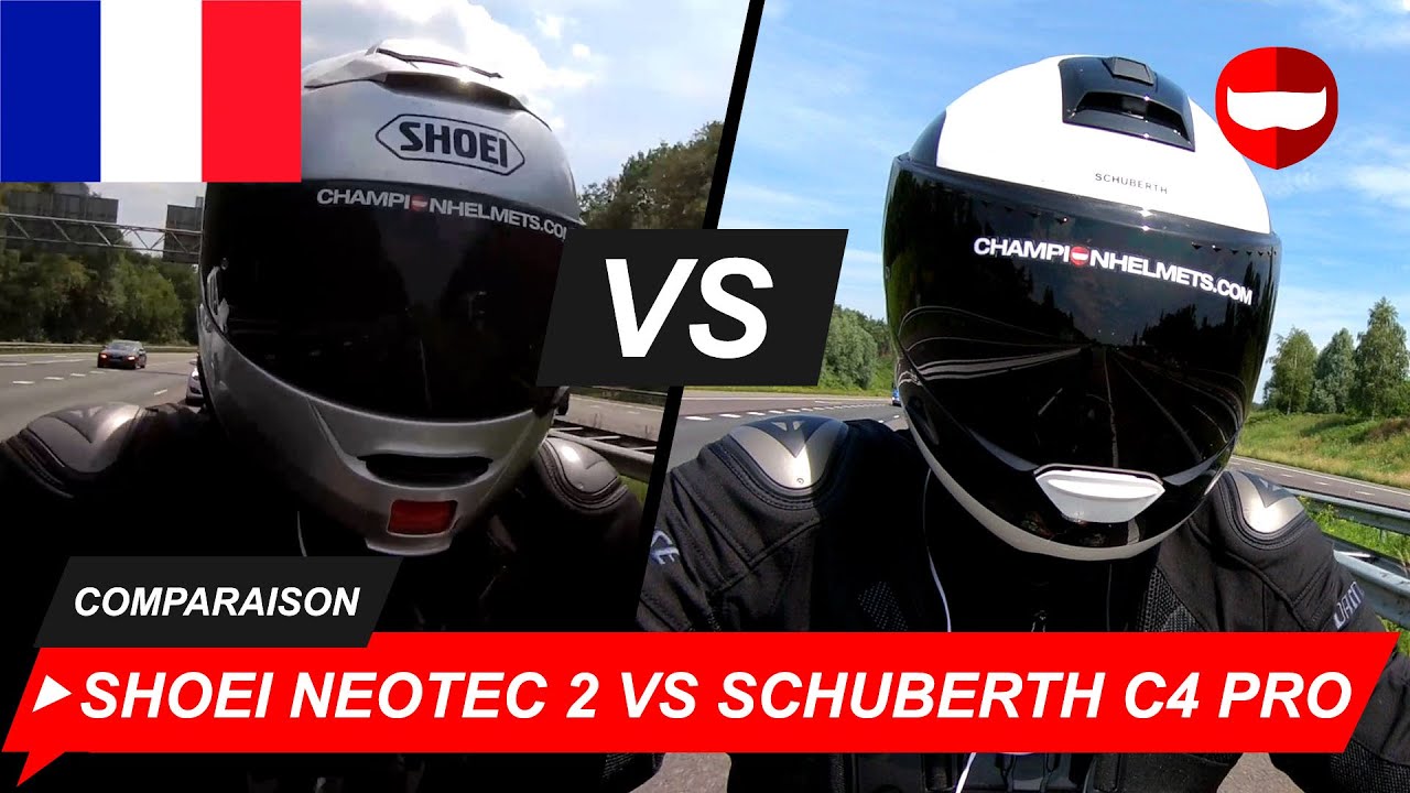 Shoei Neotec 2 vs Schuberth C4 Pro - ChampionHelmets.com