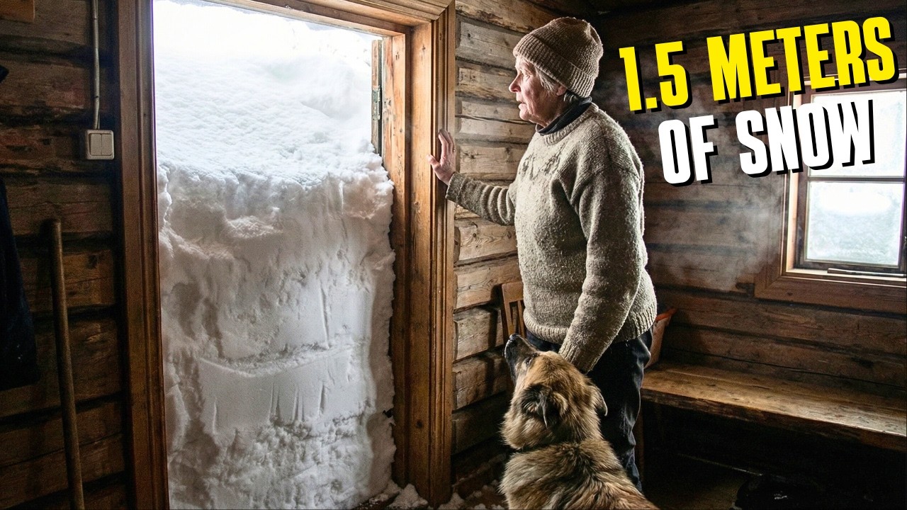 −71°C Blizzard | An Elderly Woman Sheltered with Her Dog in a Remote Cabin Under 1.5m of Snow