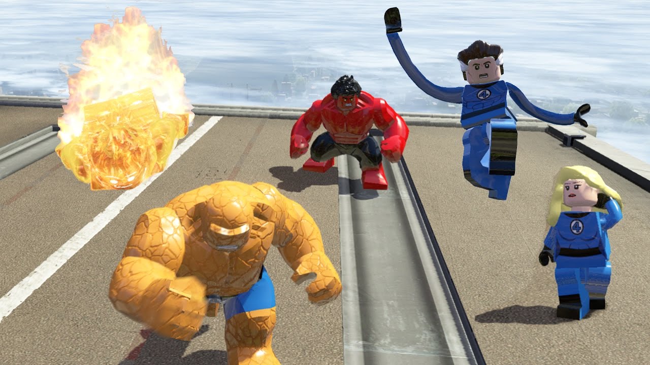 Fantastic Four Vs Red Hulk - Lego Marvel Super Heroes Game