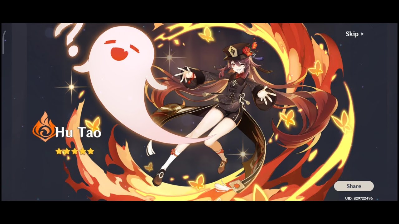 Genshin - Hu Tao first 10x lucky wish pull (Hu Tao Rerun Banner)