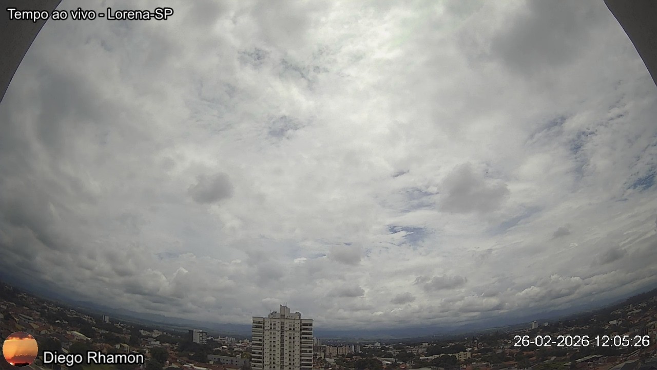 Ao vivo - Céu de Lorena-SP e Serra da Mantiqueira - 26/02/2026