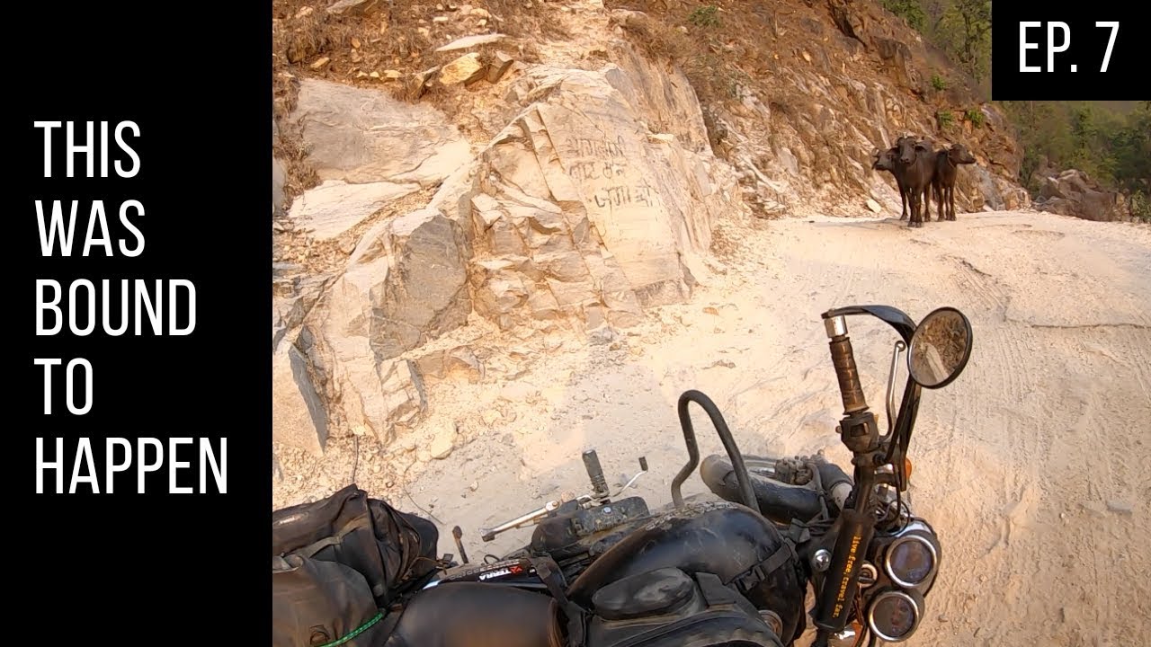 Nearly 250km of OFF ROAD: Dropped the Bike| Nepal Ride | Royal Enfield Thunderbird 500