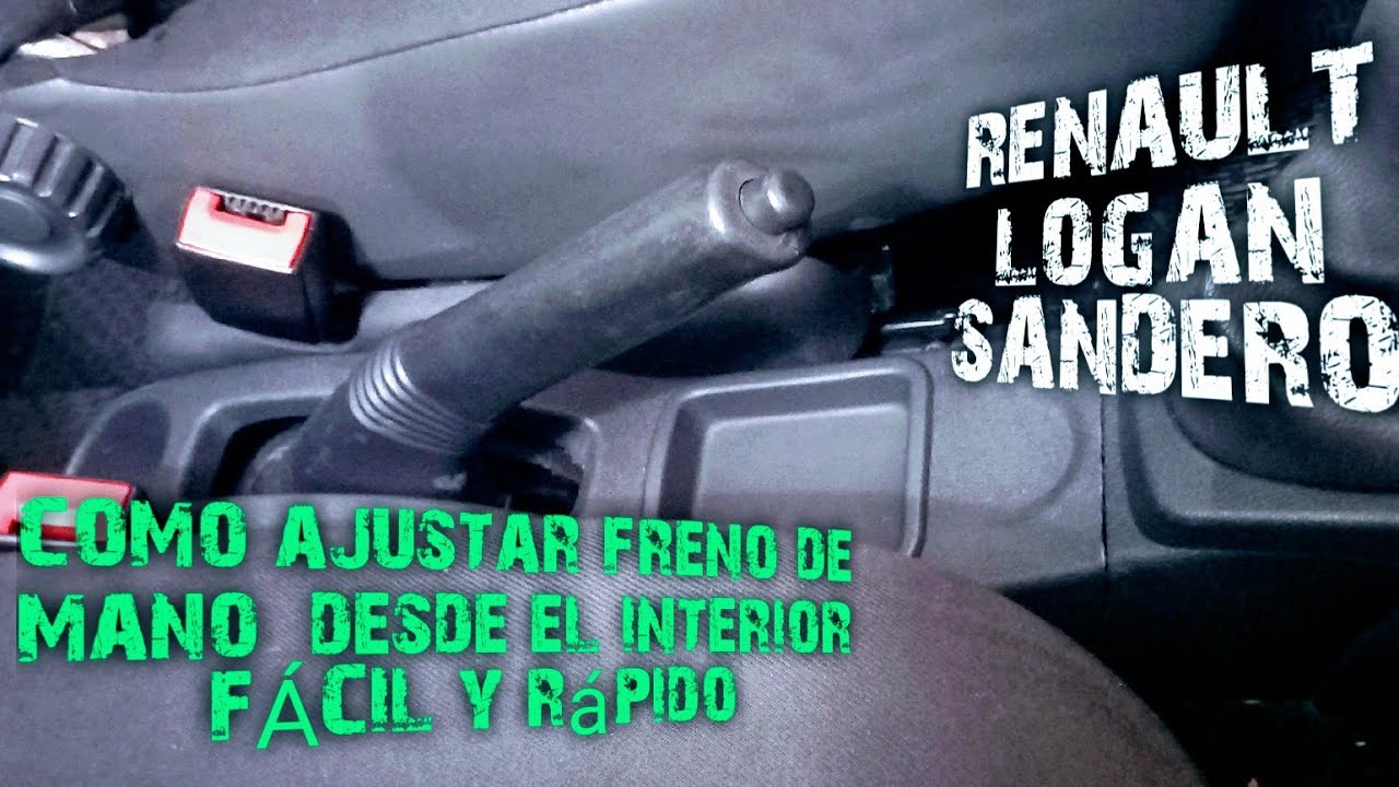 FRENO DE MANO RENAULT sandero logan COMO regularlo FÁCIL sin ensuciarse las manos!!
