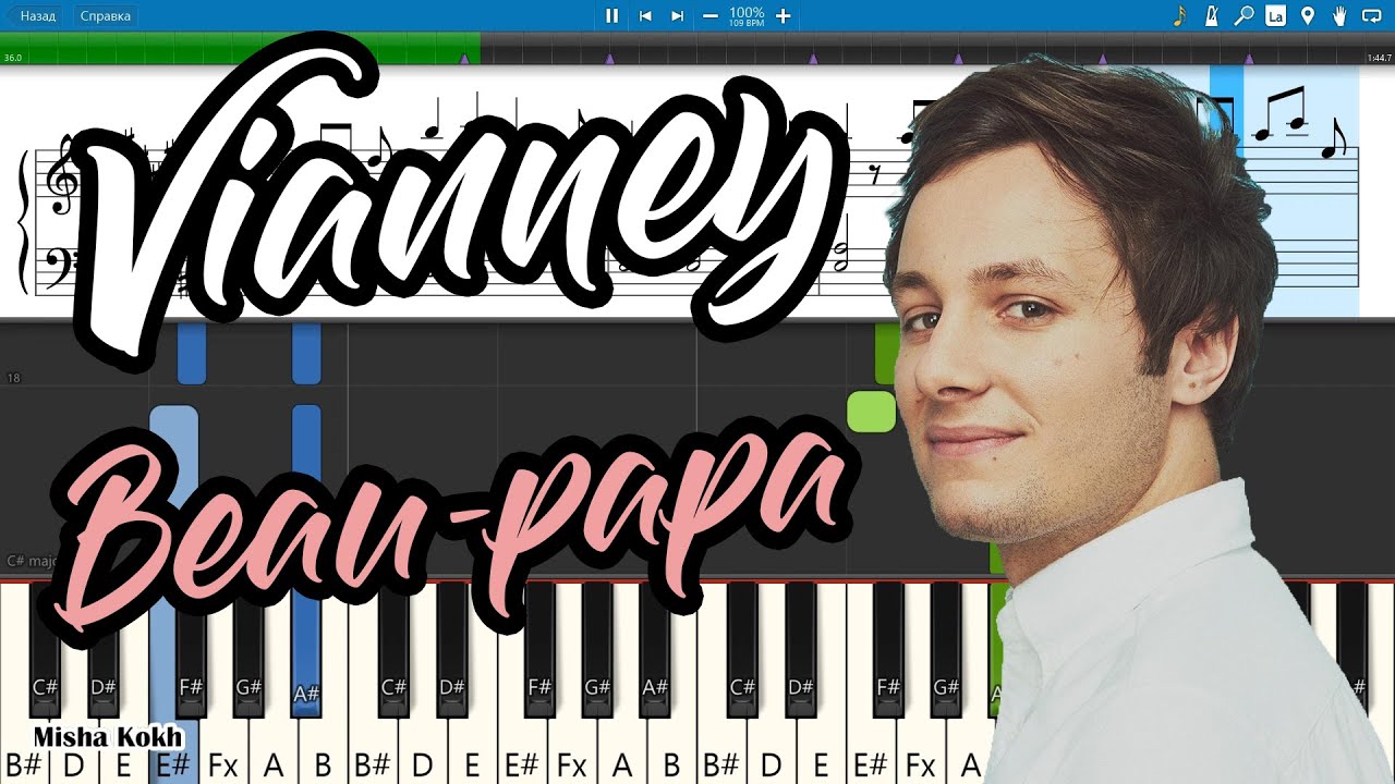 Vianney - Beau-papa [Piano Tutorial | Sheets | MIDI] Synthesia