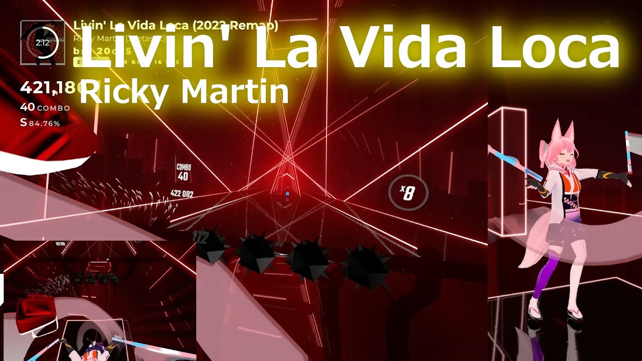 [BeatSaber]  Livin' La Vida Loca - Ricky Martin ; EXPERT playthrough