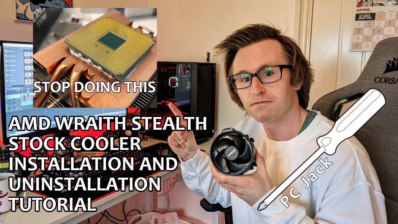 Как установить и удалить штатный кулер Wraith Stealth
