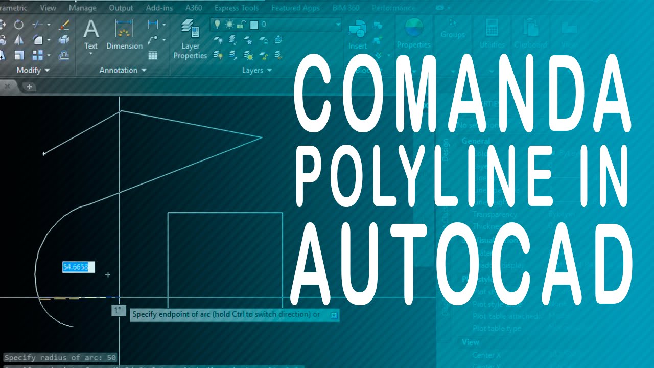 1.1.2 Autocad Polyline. Cum sa desenezi o polilinie in autocad? Autocad Tutorial Romana