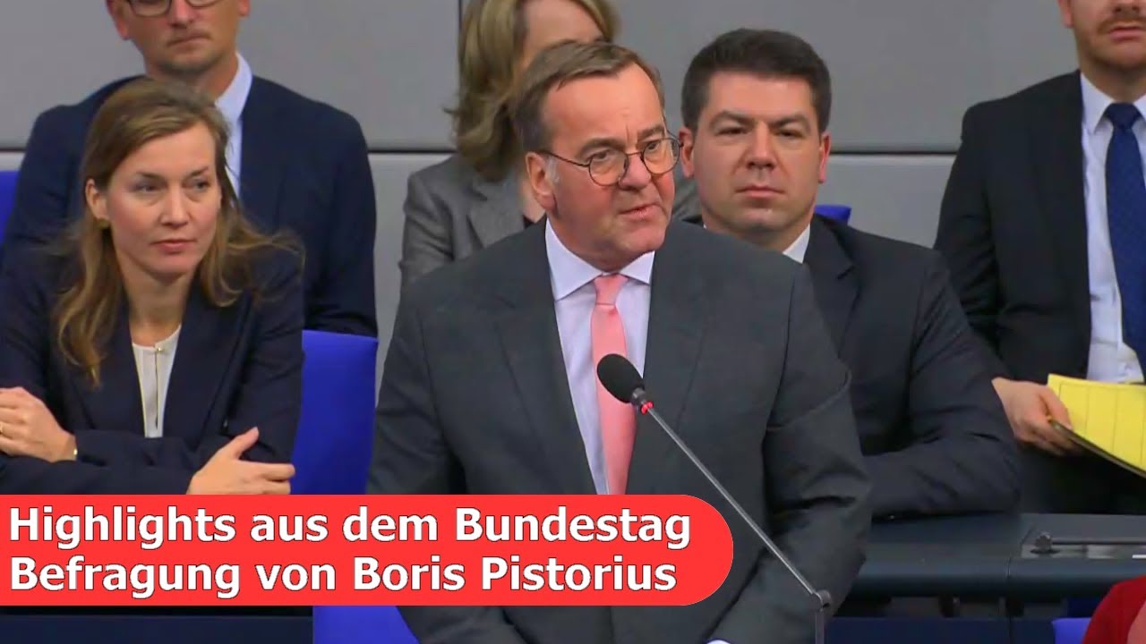 Befragung von Boris Pistorius - Highlights Bundestag
