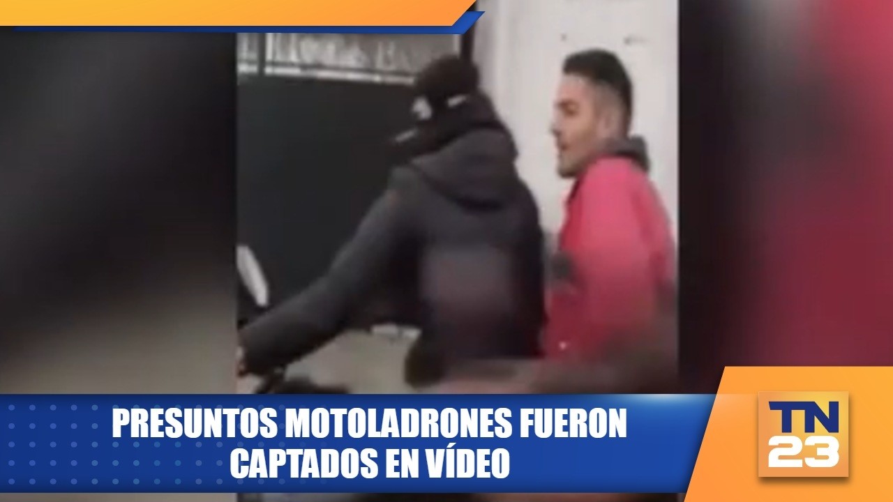 Presuntos motoladrones fueron captados en vídeo