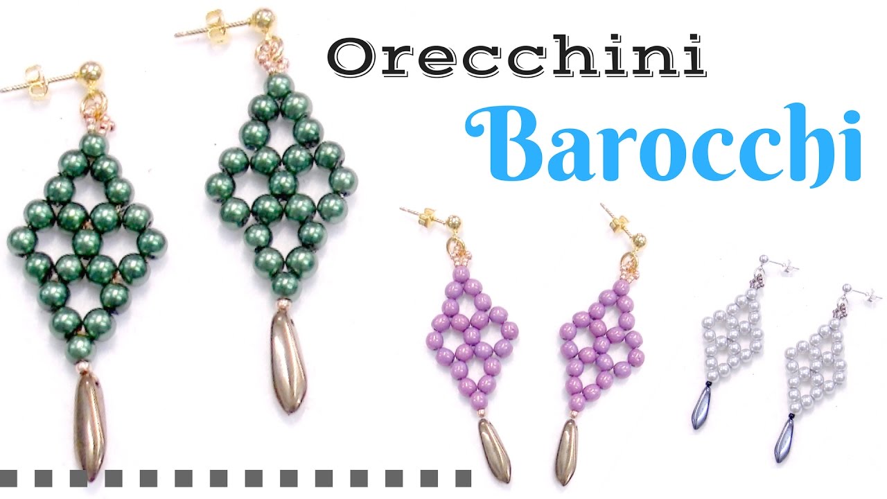 Come fare Orecchini stile barocco con perlas   Tutorial DIY