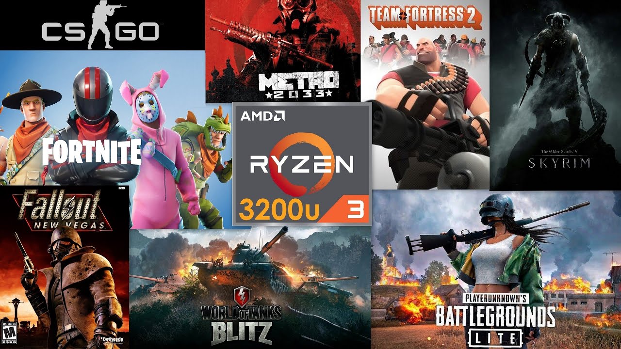 AMD 3200u и VEGA 3 в 8 играх / gaming test top 8 games in 2021 #3200u #vega3 #ryzen3200u