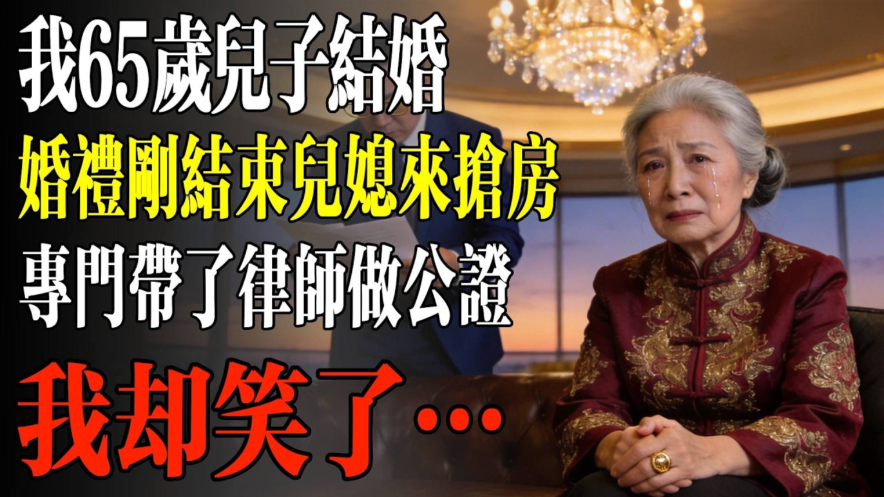 我65歲兒子結婚，婚禮剛結束兒媳來搶房，專門帶了律師做公證，我卻笑了…#幸福 #人生 #故事 #老年 #退休後 #情感 #人生感悟 #養生 #哲理 #老年生活