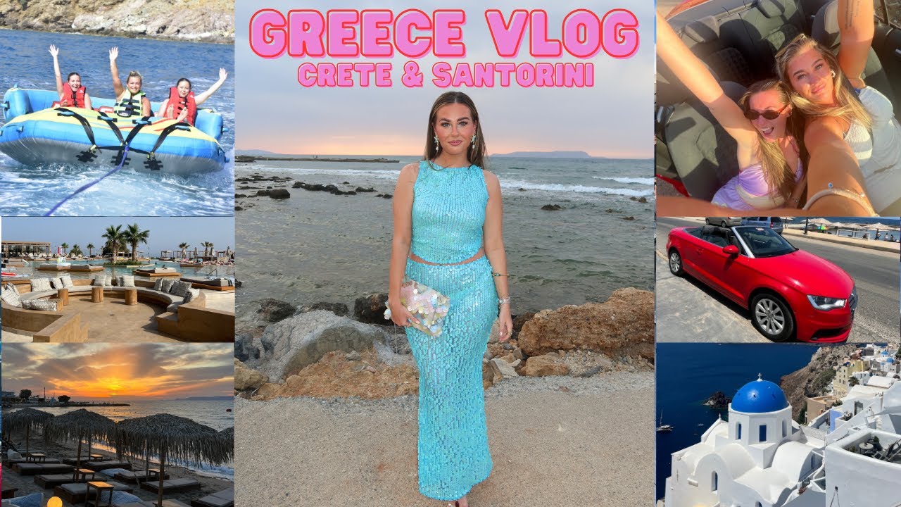 CRETE, GREECE VLOG WITH MY BESTIE ✈️  | SANTORINI, RENTING A CAR, SENSEANA HOTEL | NC