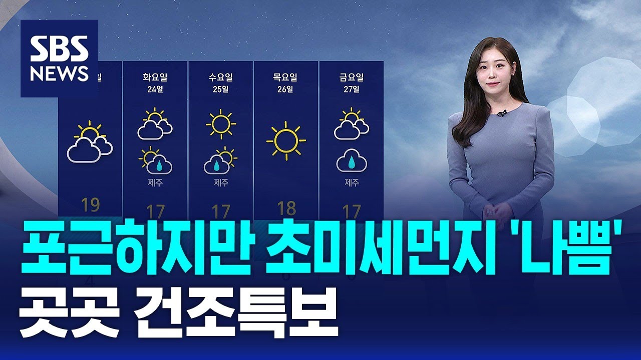 [날씨] 포근하지만 초미세먼지 '나쁨'&hellip;곳곳 건조특보 / SBS