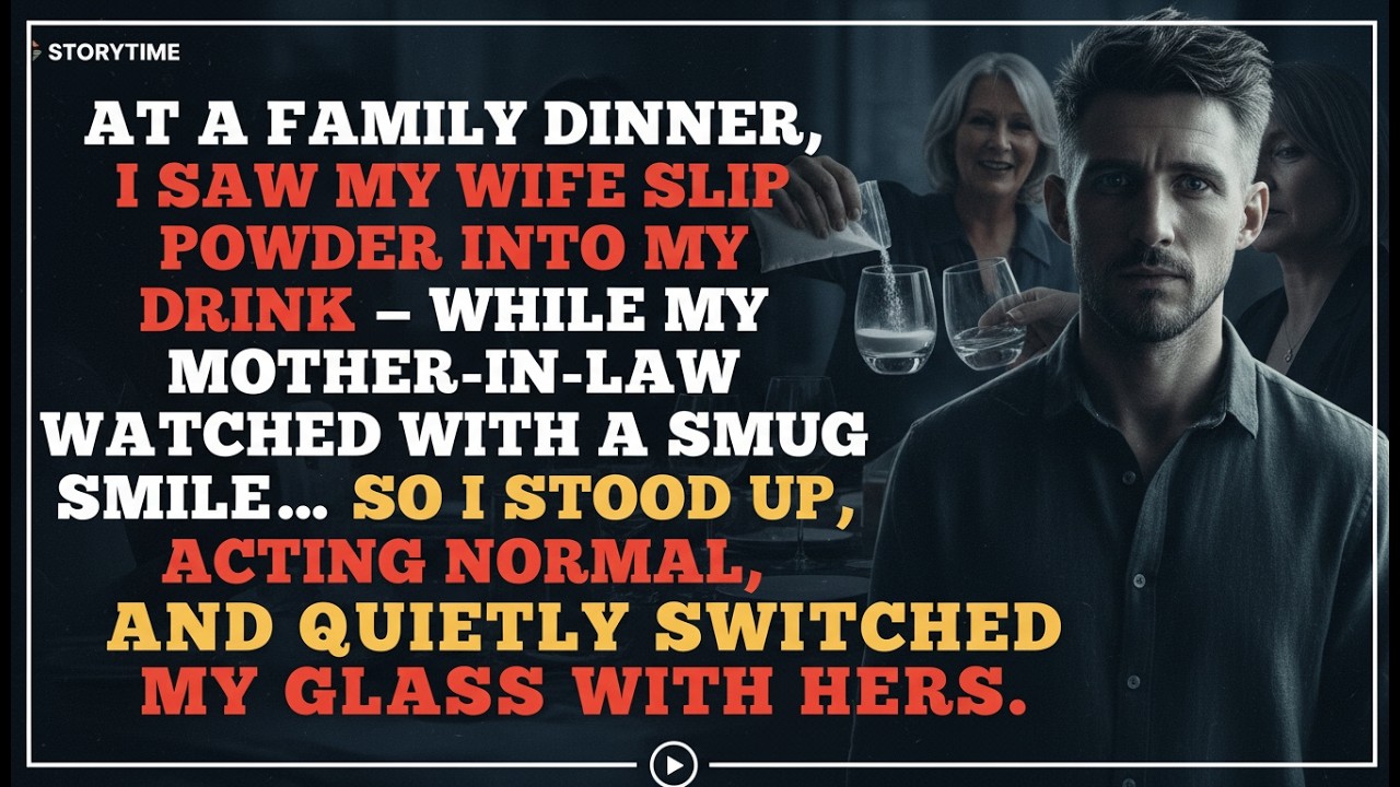 “My Wife Poisoned My Drink at Dinner… But I Switched the Glasses”