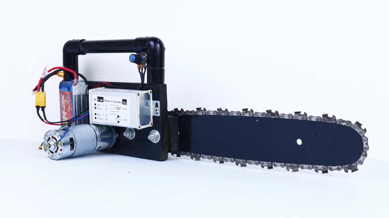 How to Make Powerful Chainsaw with 12V Motors