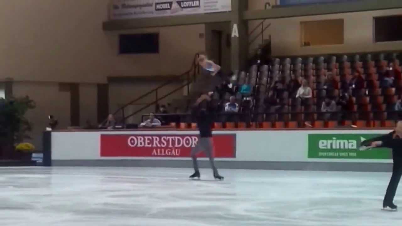Tatiana Volosozhar & Maxim Trankov twist & SBS; 2015 Nebelhorn Trophy; Oberstdorf, Germany; 24-09-15