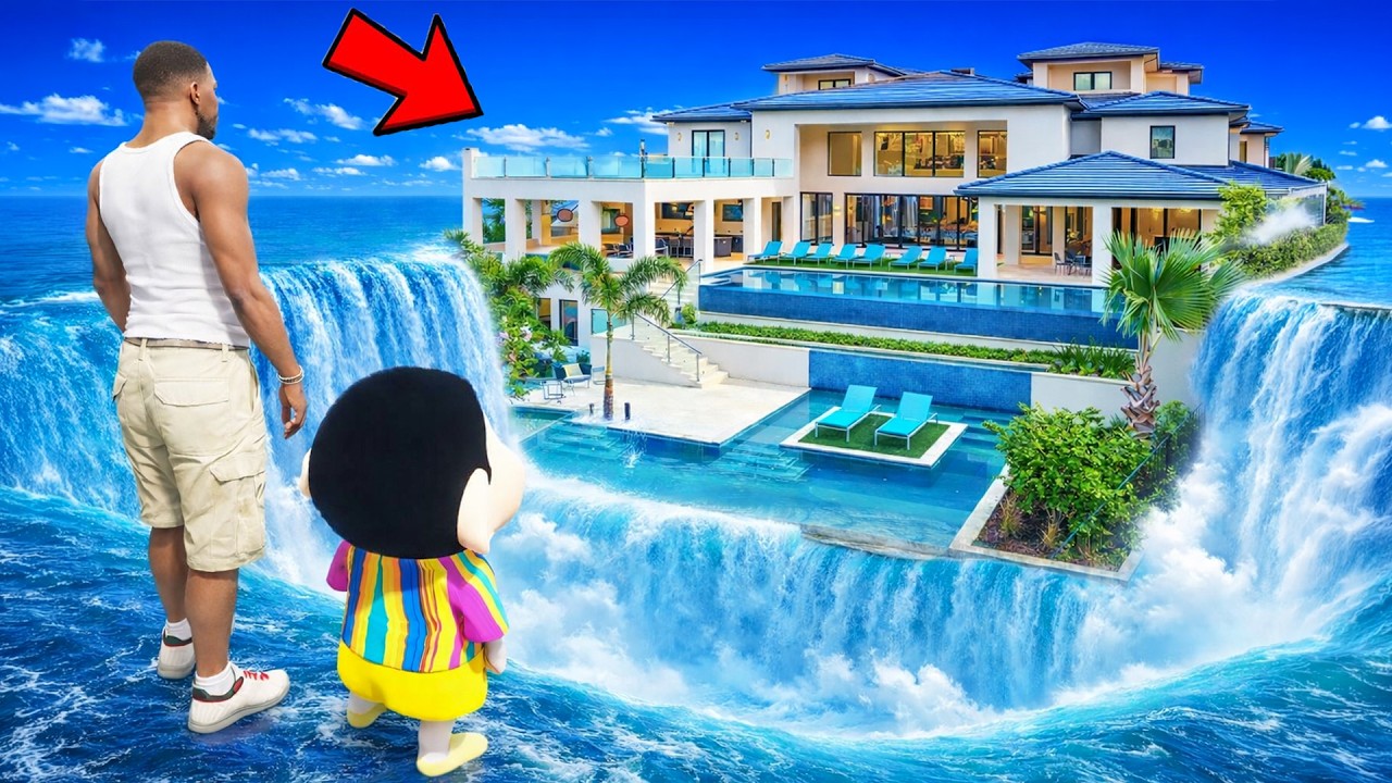 Franklin Build Water Mansion In Gta v | Shinchan Chop Gta V Gameplay