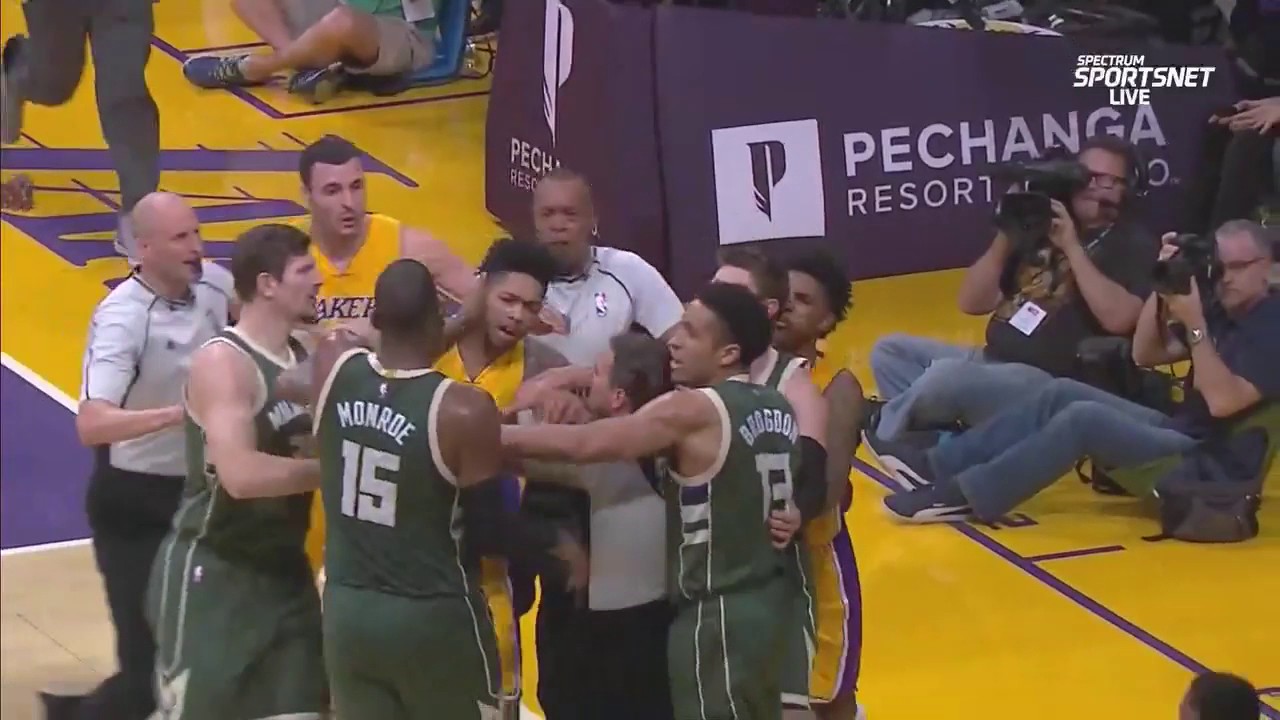 Malcolm Brogdon, Nick Young, Greg Monroe and Brandon Ingram Get Into A Fight