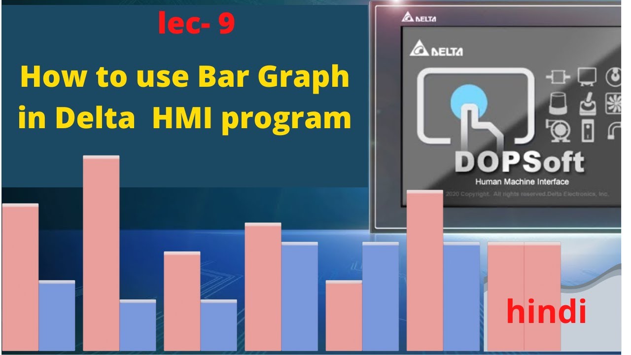 bar graph use in hmi | bar graph | how to use bar graph in delta hmi | design bar graph in delta hmi