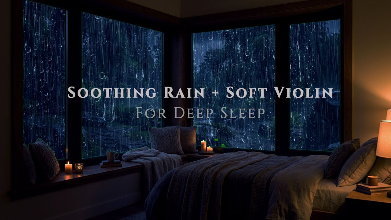 Can You Stay Awake? 😴🎻🌧️ Soft Rain and Beautiful Violin for Instant Sleep