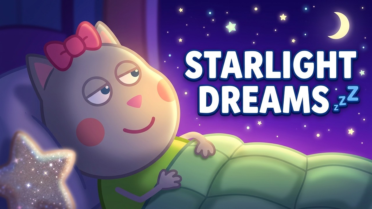 Twinkle Twinkle Little Star 🐱 Cute Cat Lullaby for Kids | Sleep Music