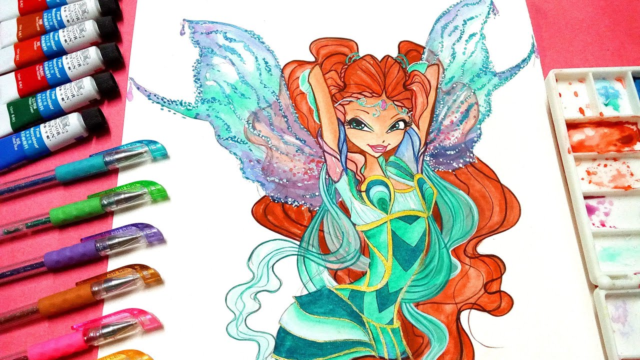 Drawing tutorial✿ how to draw Winx Club Aisha Bloomix✿