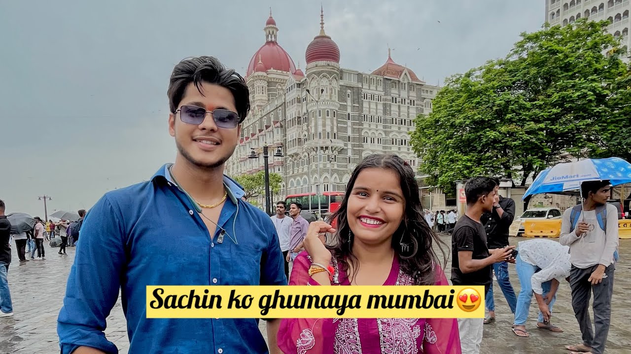 Sachin ko ghumaya mumbai🤪|| bahott sara kiya enjoy hamne☺️|| komal upadhyay vlog
