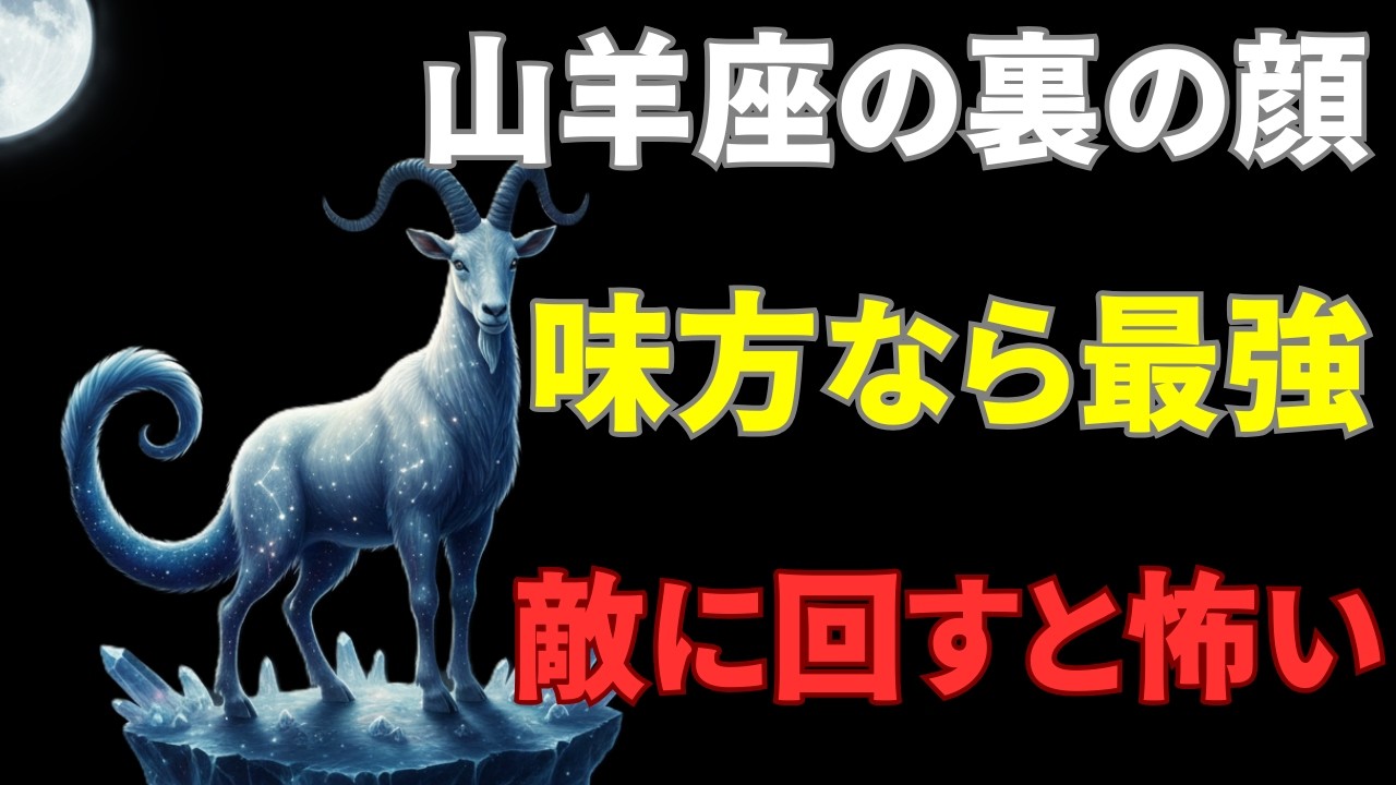 【山羊座の裏の顔】味方なら最強、敵に回すと怖いと言われるワケ#山羊座 #山羊座の裏の顔  #星座占い #12星座 #占い #人間関係
