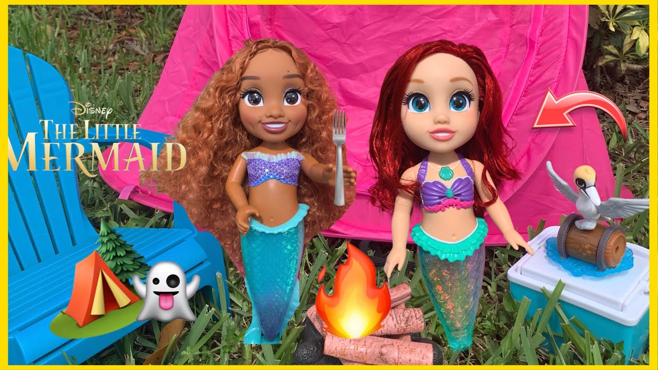 Little Mermaid Movie Ariel packing for Camping Trip 🏕️