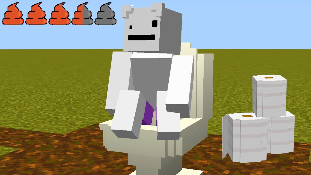Minecraft with realistic DIARRHEA