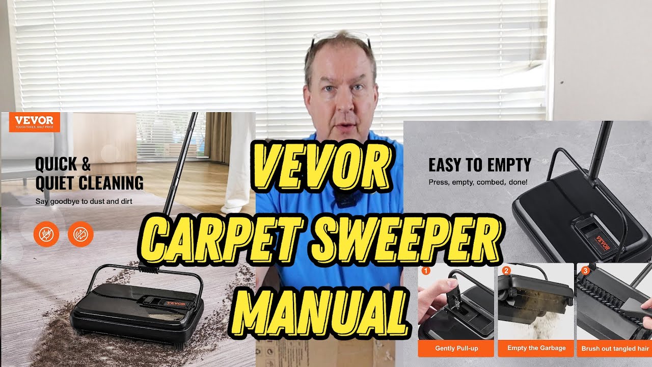 VEVOR CARPET SWEEPER MANUAL UNBOXING & REVIEW