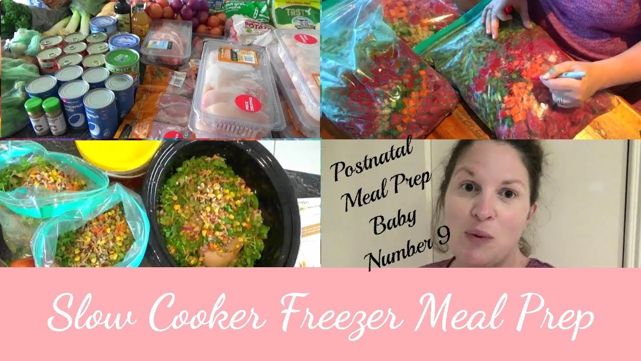 Slow Cooker Freezer Meal Prep | Postnatal Meal Prep | 2 days, 30 Meals