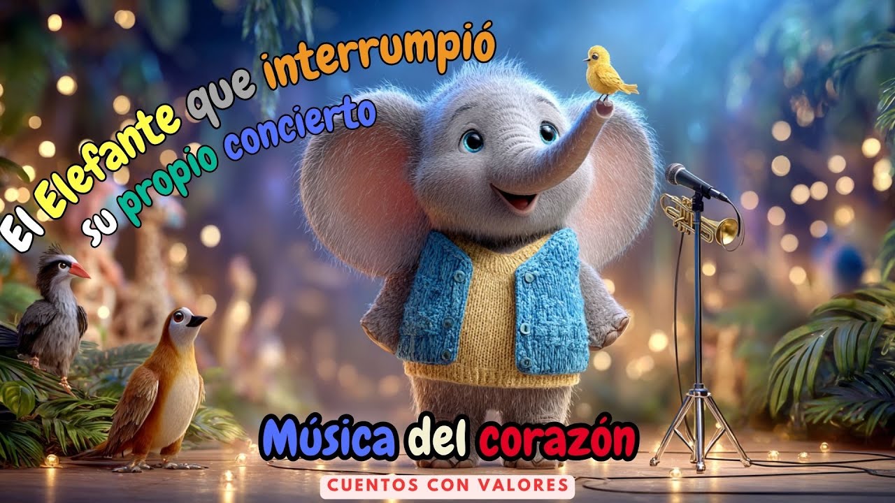🐘🎤 El Elefante que Interrumpió su Propio Concierto 🎺🕊 | Cuentos infantiles | Cuentos para dormir