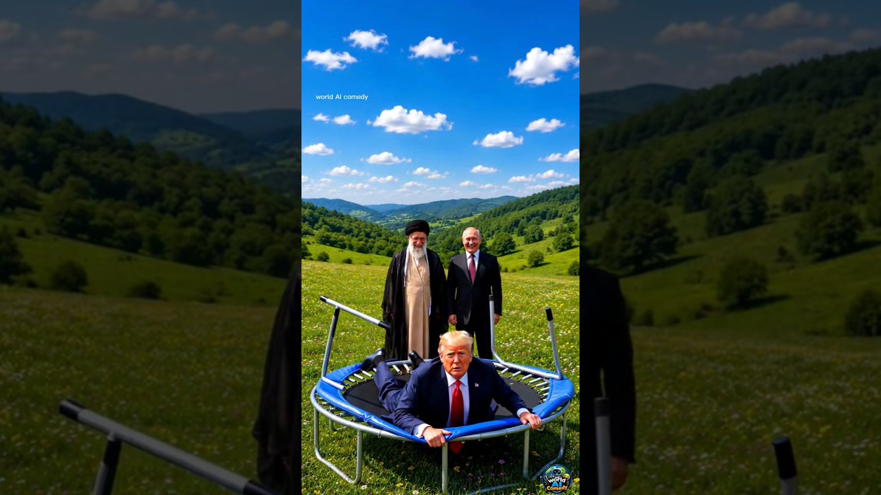Trump fell face down on Templin 🤣🤣 #short #shorts #trump #putin #khamenei #comedy #funny