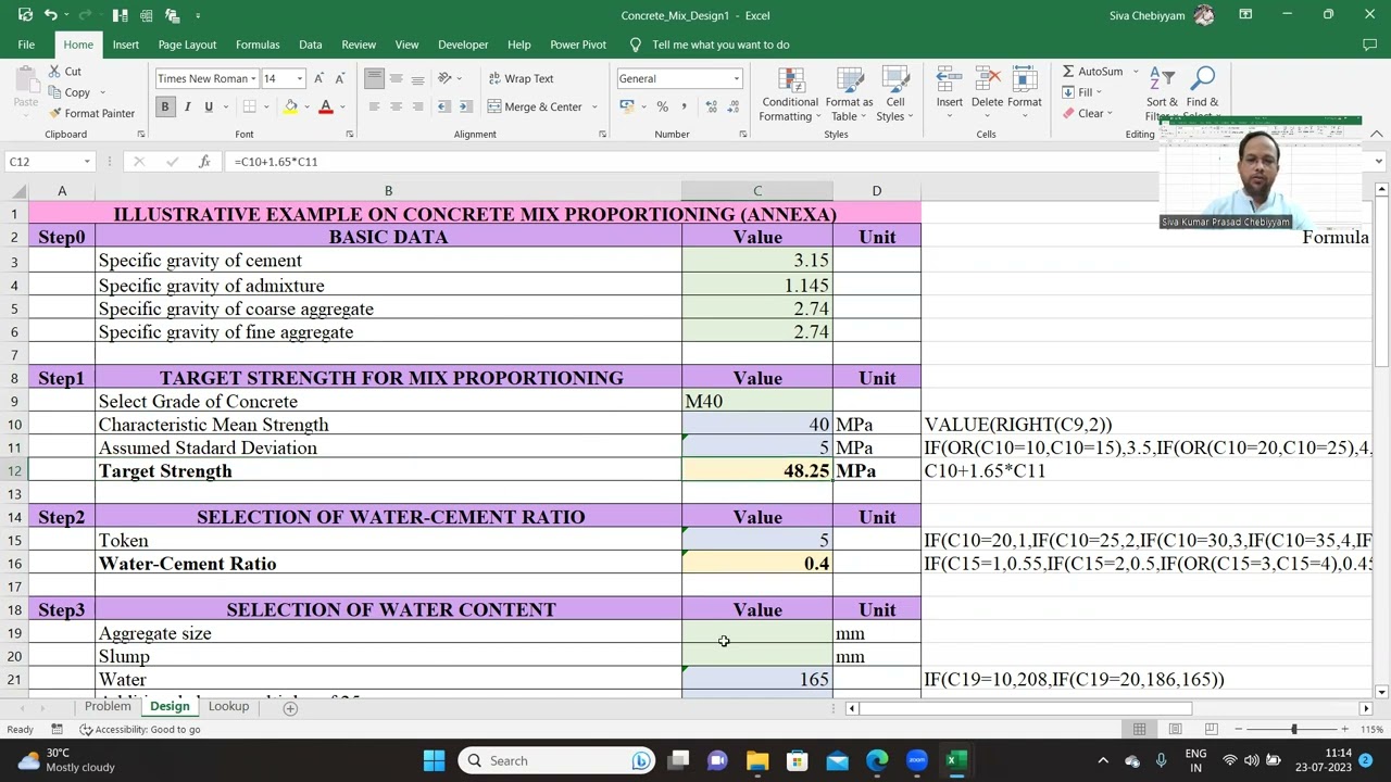 Concrete Mix Design using Excel - Part 2
